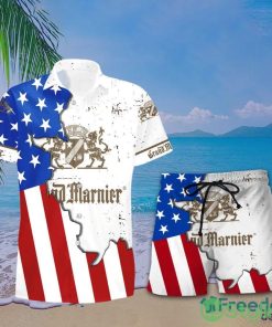Grand Marnier USA Flag Aloha Summer Beach Hawaiian Combo Shirt And Short Gift Hawaiian For Mens - Grand Marnier USA Flag Aloha Summer Beach Hawaiian Shirt And Short_1