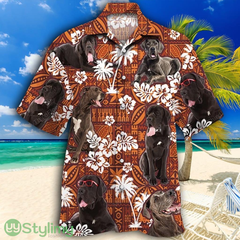 Great Dane Dog Lovers Red Tribal Pattern Tropical Hawaiian Shirt 2 Great Dane Dog Lovers Red Tribal Pattern Tropical Hawaiian Shirt Product Photo 1
