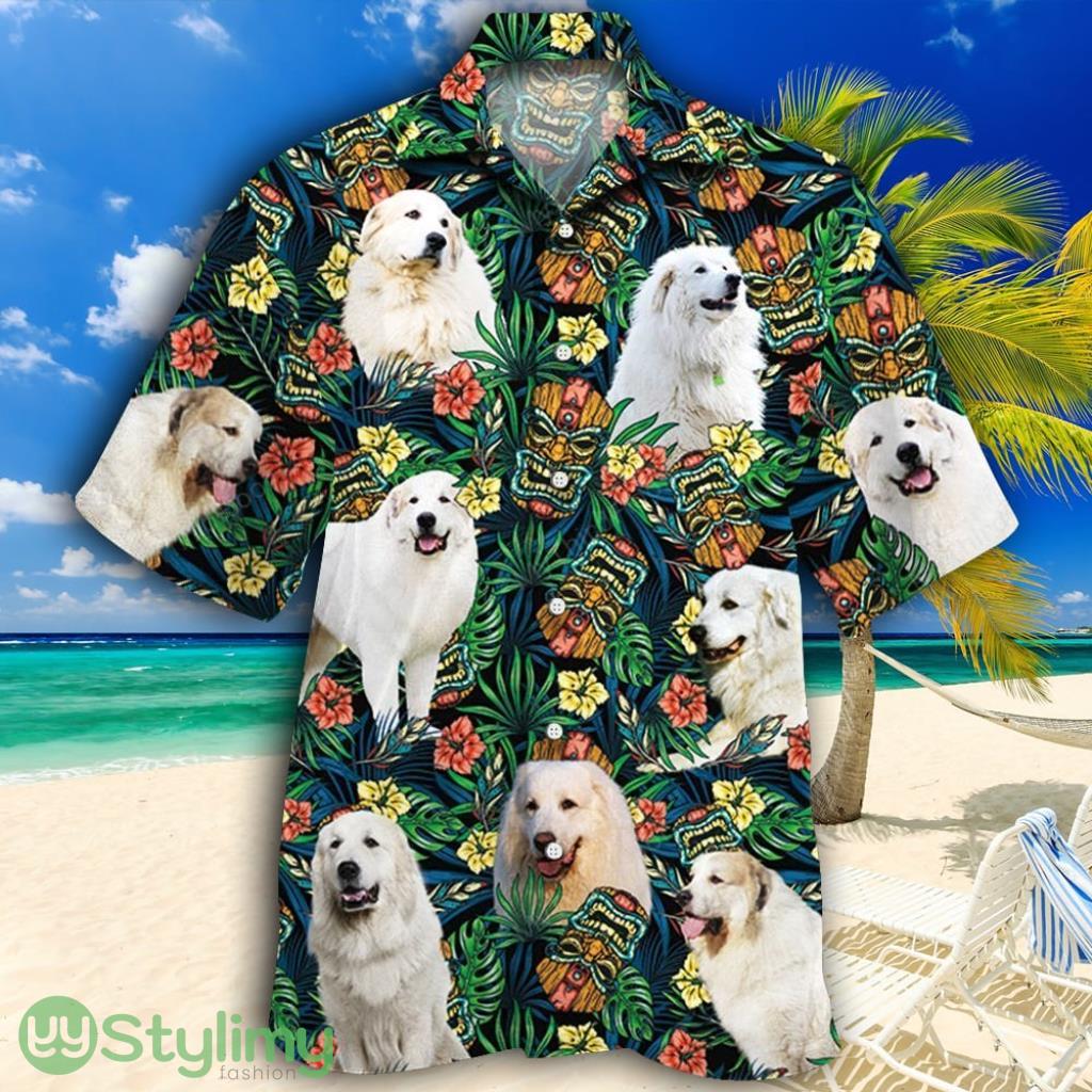 Great Pyrenees Dog Lovers Tribal Tiki Mask Tropical Hawaiian Shirt 2 Great Pyrenees Dog Lovers Tribal Tiki Mask Tropical Hawaiian Shirt Product Photo 1