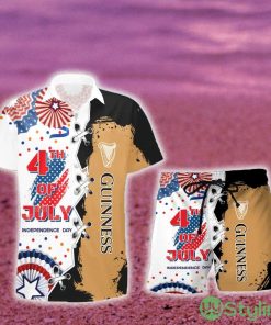 Guinness USA Flag Independence 4th of July Hawaiian Combo Shirt And Short Gift Hawaiian For Mens - Guinness USA Flag Independence 4th of July Hawaiian Shirt And Short_1