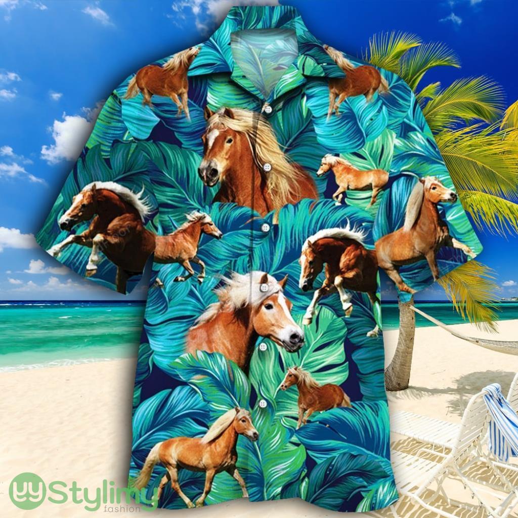 Haflinger Horse Lovers Tropical Hawaiian Shirt 2 Haflinger Horse Lovers Tropical Hawaiian Shirt Product Photo 1