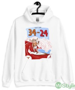 Horns Up Hook Em Beat Bama Texas Wins 34 24 Shirt - 18500 Unisex Heavy Blend Hooded Sweatshirt-1