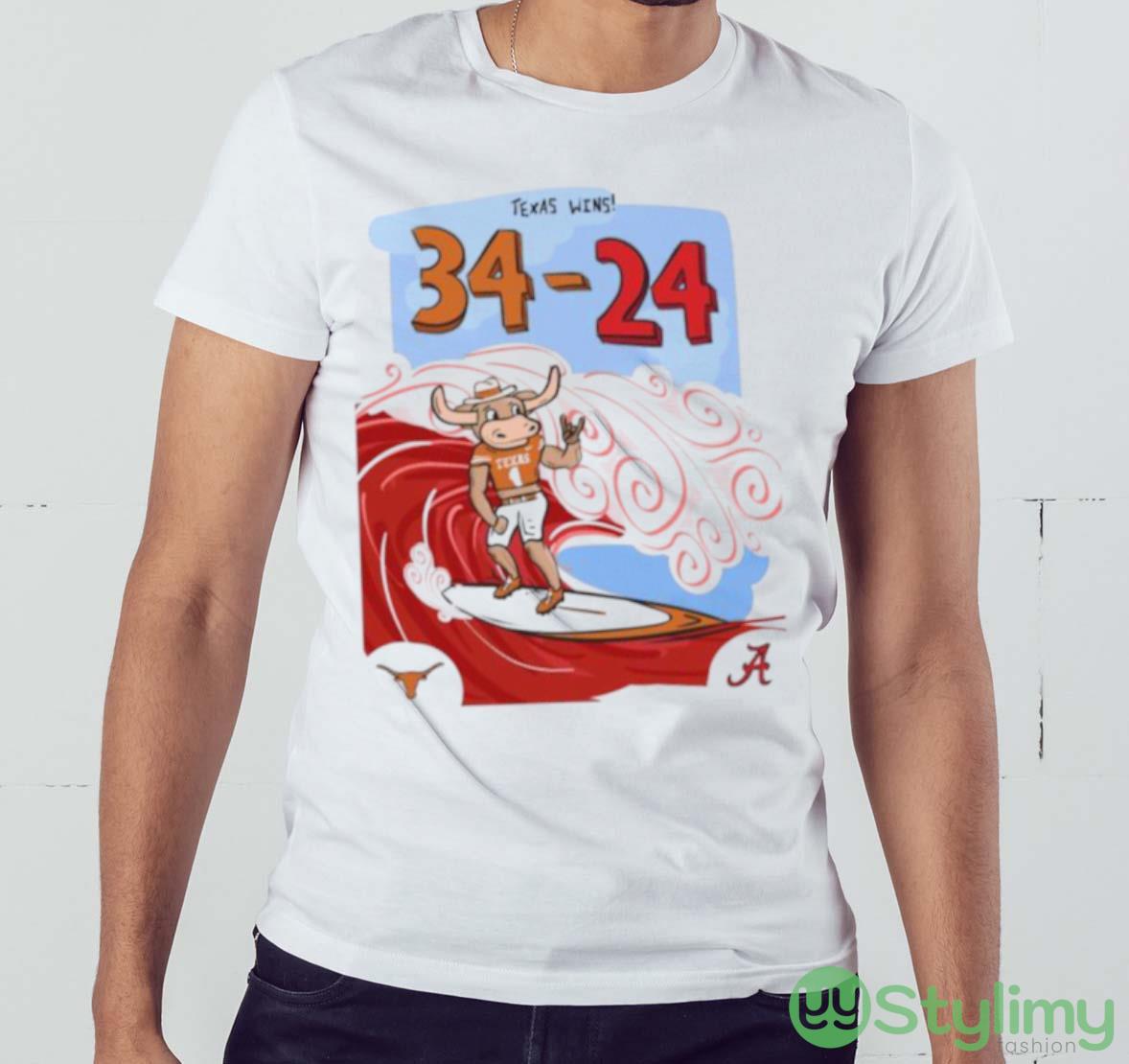 Horns Up Hook Em Beat Bama Texas Wins 34 24 Shirt 4 Horns Up Hook Em Beat Bama Texas Wins 34 24 Shirt - White Men T-Shirt