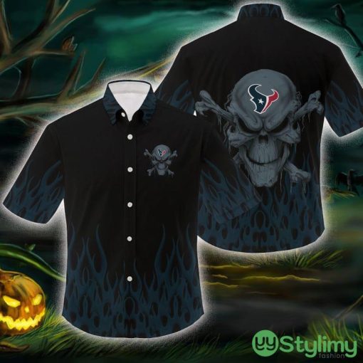 Houston Texans NFL Skull Halloween Gift Fans Hawaiian Shirt For Men And Women
