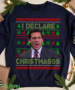 I Declare Christmasss Ugly Sweatshirt, Movie Christmas Shirt, Michael Scott Shirt Xmas Gift Product Photo 1