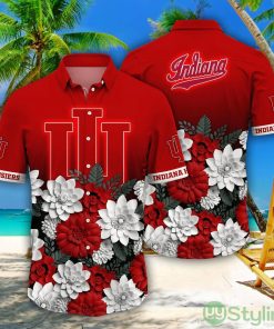 Indiana Hoosiers NCAA3 Flower Pattern Hawaiian Shirt For Fans Product Photo 1