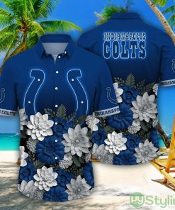 Indianapolis Colts NFL Flower Pattern Hawaiian Shirt For Fans Product Photo 1