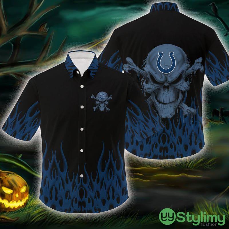Indianapolis Colts NFL Skull Halloween Gift Fans Hawaiian Shirt For Men And Women 1 Indianapolis Colts NFL Skull Halloween Gift Fans Hawaiian Shirt For Men And Women - Indianapolis Colts NFL Skull Halloween Gift Fans Hawaiian Shirt For Men And Women