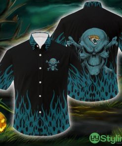 Jacksonville Jaguars NFL Skull Halloween Gift Fans Hawaiian Shirt For Men And Women - Jacksonville Jaguars NFL Skull Halloween Gift Fans Hawaiian Shirt For Men And Women