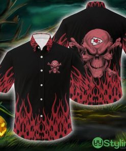 Kansas City Chiefs NFL Skull Halloween Gift Fans Hawaiian Shirt For Men And Women - Kansas City Chiefs NFL Skull Halloween Gift Fans Hawaiian Shirt For Men And Women