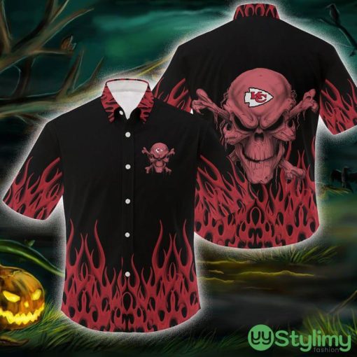 Kansas City Chiefs NFL Skull Halloween Gift Fans Hawaiian Shirt For Men And Women