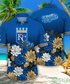 Kansas City Royals MLB Flower Pattern Hawaiian Shirt For Fans Product Photo 1