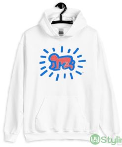 Keith haring radiant baby art design t shirt - 18500 Unisex Heavy Blend Hooded Sweatshirt-1