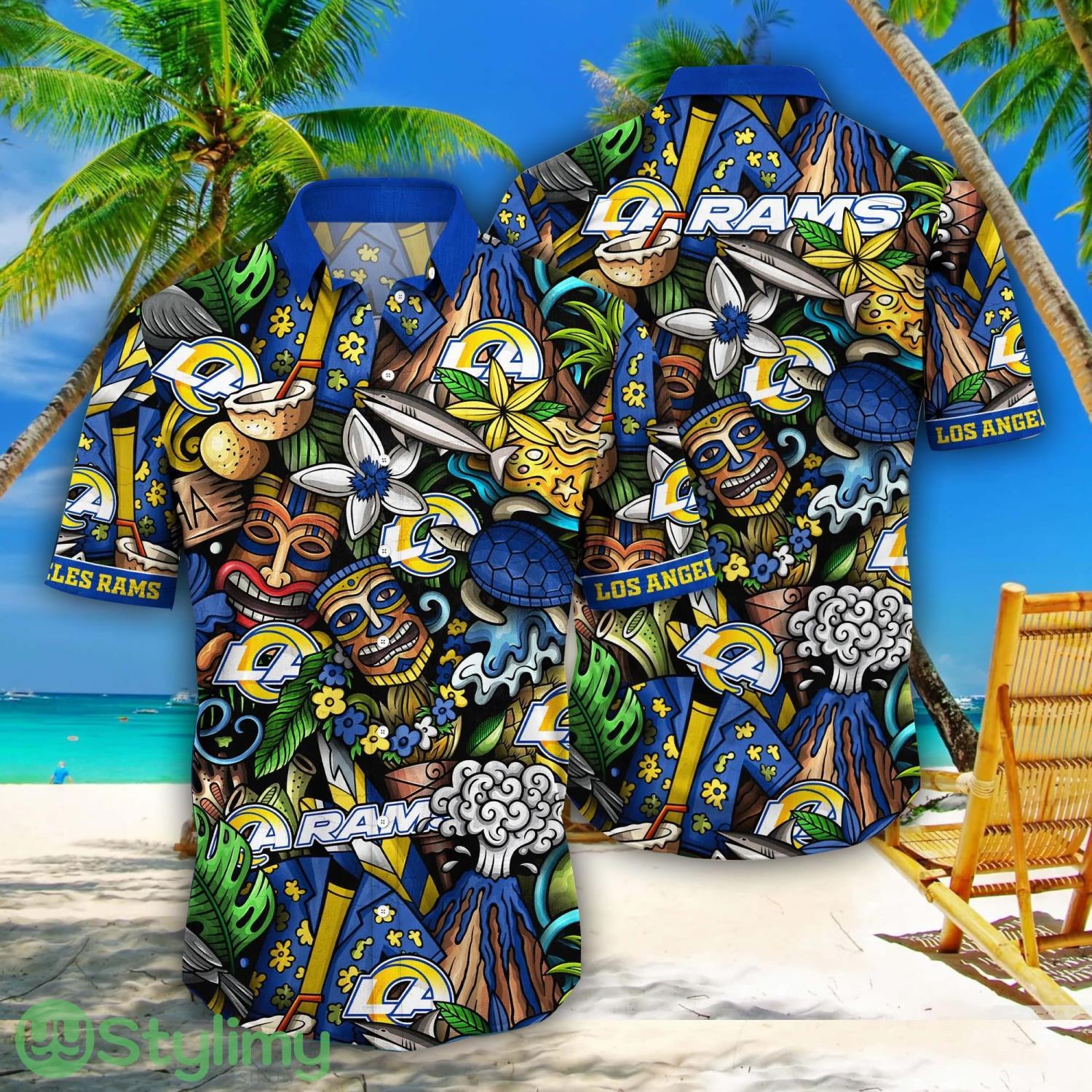 Los Angeles Rams NFL Flower Aloha Summer Hawaii Shirts 1 Los Angeles Rams NFL Flower Aloha Summer Hawaii Shirts Product Photo 1