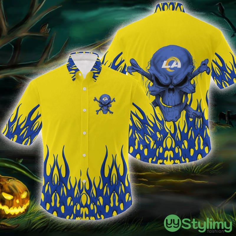 Los Angeles Rams NFL Skull Halloween Gift Fans Hawaiian Shirt For Men And Women 1 Los Angeles Rams NFL Skull Halloween Gift Fans Hawaiian Shirt For Men And Women - Los Angeles Rams NFL Skull Halloween Gift Fans Hawaiian Shirt For Men And Women