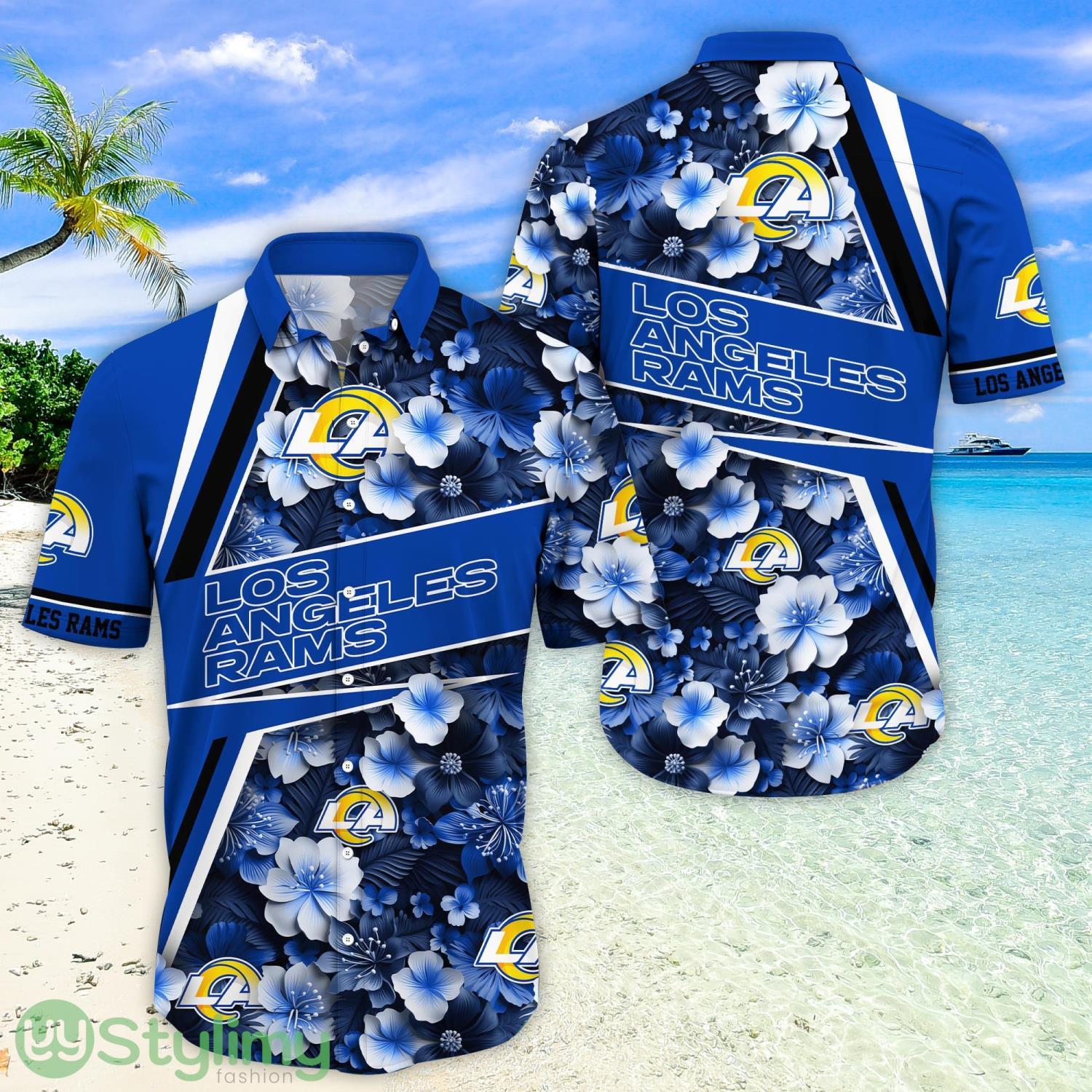 Los Angeles Rams Summer Gift Aloha Hawaiian Shirt 4 Los Angeles Rams Summer Gift Aloha Hawaiian Shirt Product Photo 1