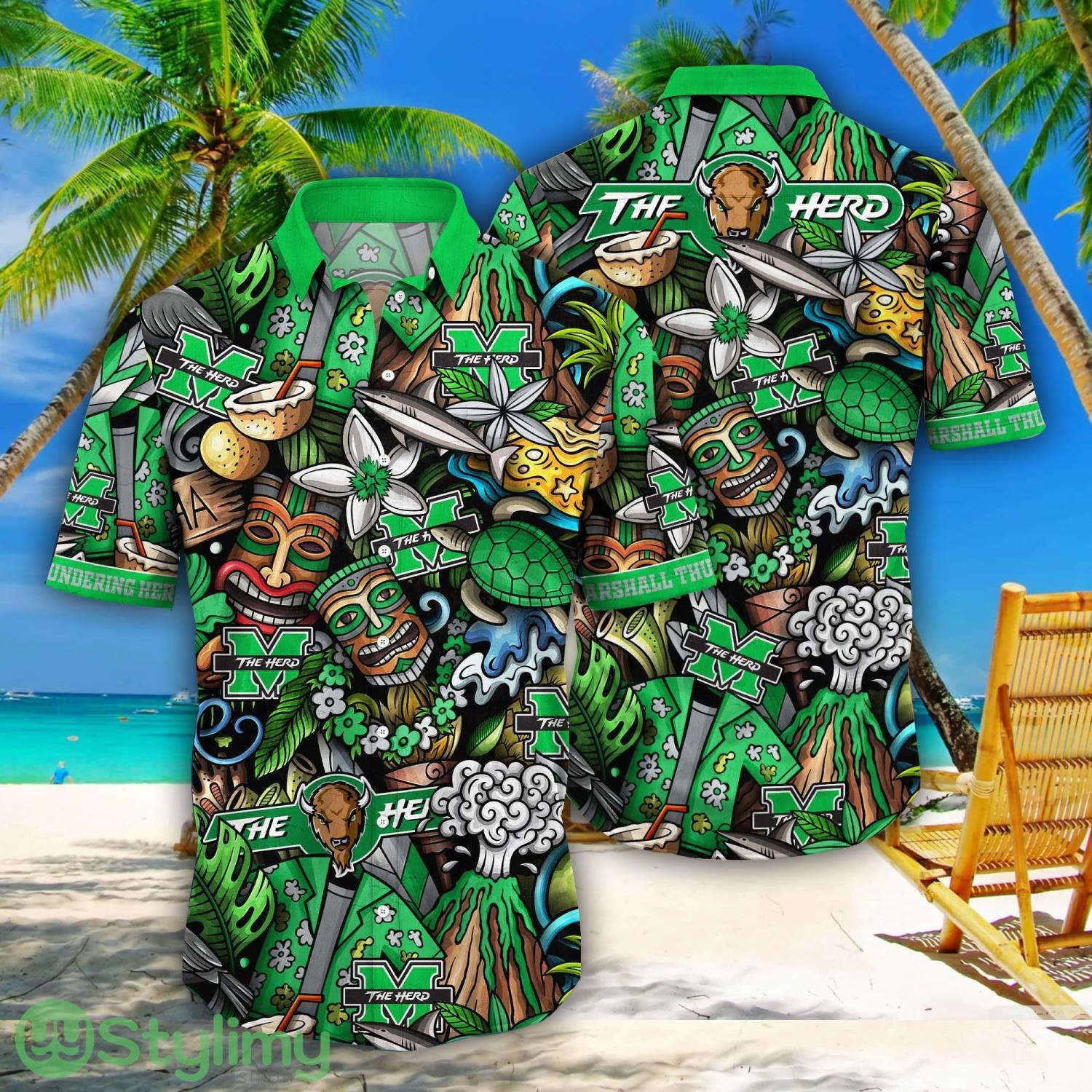 Marshall Thundering Herd NCAA3 Flower Aloha Summer Hawaii Shirts 1 Marshall Thundering Herd NCAA3 Flower Aloha Summer Hawaii Shirts Product Photo 1