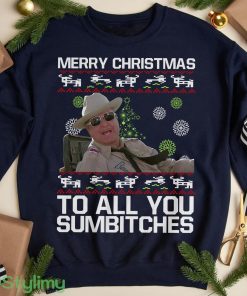 Merry Christmas To All You Sumbitches Ugly Sweatshirt, Smokey and The Bandit Shirt Product Photo 1
