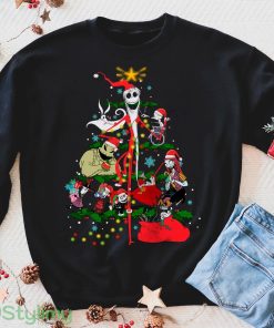 Merry Christmas Ugly Sweater, Jack Skellington Sally Doll Oogie Boogie Christmas Movie Characters T-Shirt Product Photo 1