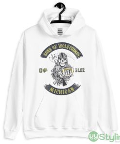 Michigan Sons Of Wolverines Go Blue 2023 T shirt - 18500 Unisex Heavy Blend Hooded Sweatshirt-1