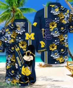 Michigan Wolverines Hawaiian Shirt Mickey Love Surfing Trending Summer Gift Product Photo 1