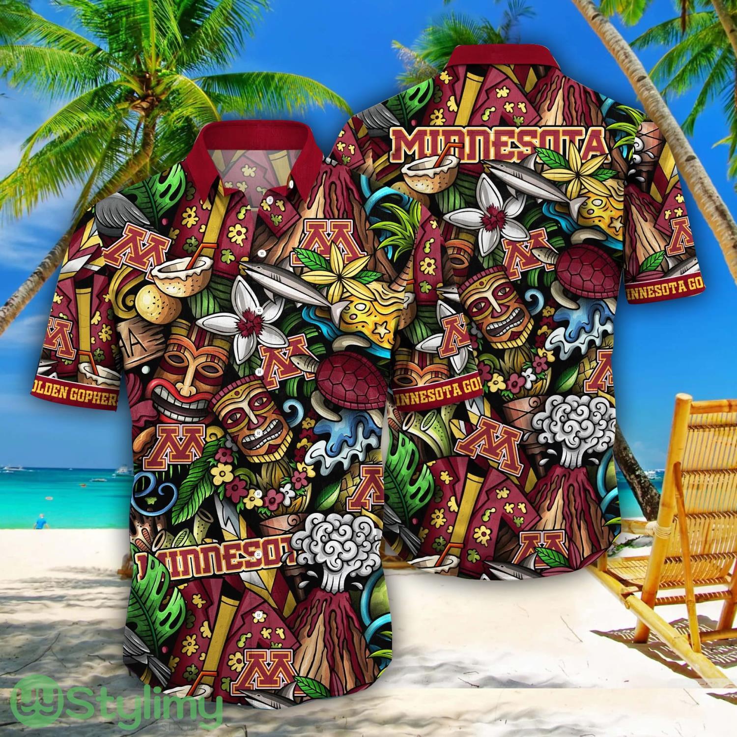 Minnesota Golden Gophers NCAA3 Flower Aloha Summer Hawaii Shirts 1 Minnesota Golden Gophers NCAA3 Flower Aloha Summer Hawaii Shirts Product Photo 1