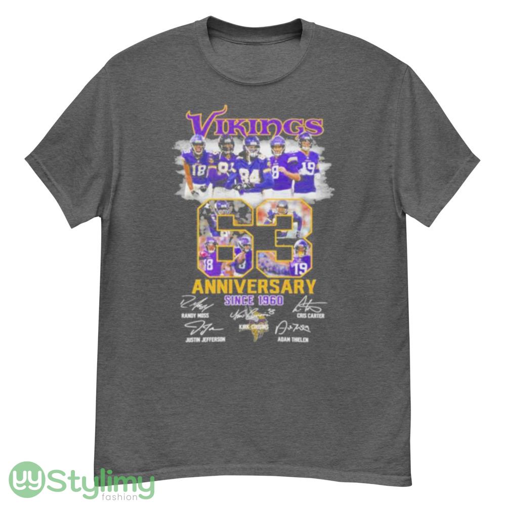 Minnesota Vikings 63 Anniversary Since 1960 Shirt 13 Minnesota Vikings 63 Anniversary Since 1960 Shirt - G500 Men’s Classic T-Shirt-1