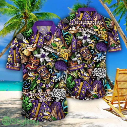 Minnesota Vikings NFL Flower Aloha Summer Hawaii Shirts