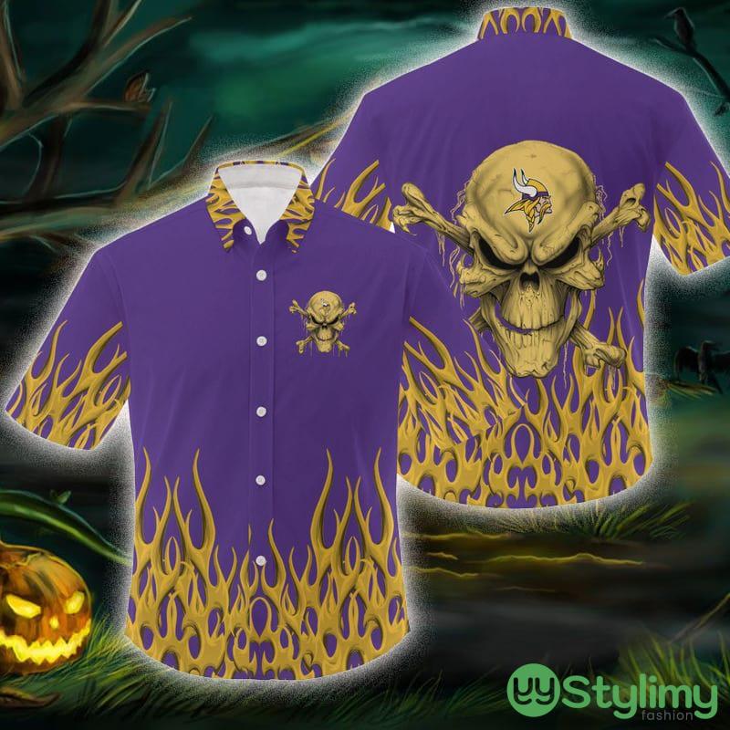 Minnesota Vikings NFL Skull Halloween Gift Fans Hawaiian Shirt For Men And Women 1 Minnesota Vikings NFL Skull Halloween Gift Fans Hawaiian Shirt For Men And Women - Minnesota Vikings NFL Skull Halloween Gift Fans Hawaiian Shirt For Men And Women