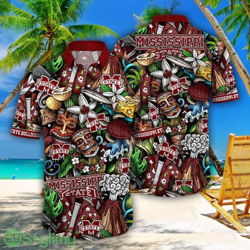 Mississippi State Bulldogs NCAA1 Flower Aloha Summer Hawaii Shirts