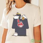 MLB Cleveland Indians Snoopy Woodstock The Peanuts Movie Baseball T Shirt 6 MLB Cleveland Indians Snoopy Woodstock The Peanuts Movie Baseball T Shirt - White Sweatshirt
