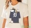 MLB Detroit Tigers Snoopy Woodstock The Peanuts Movie Baseball T Shirt - White Ladies Tank Top