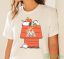 MLB Miami Marlins Snoopy Woodstock The Peanuts Movie Baseball T Shirt - White Ladies Tank Top