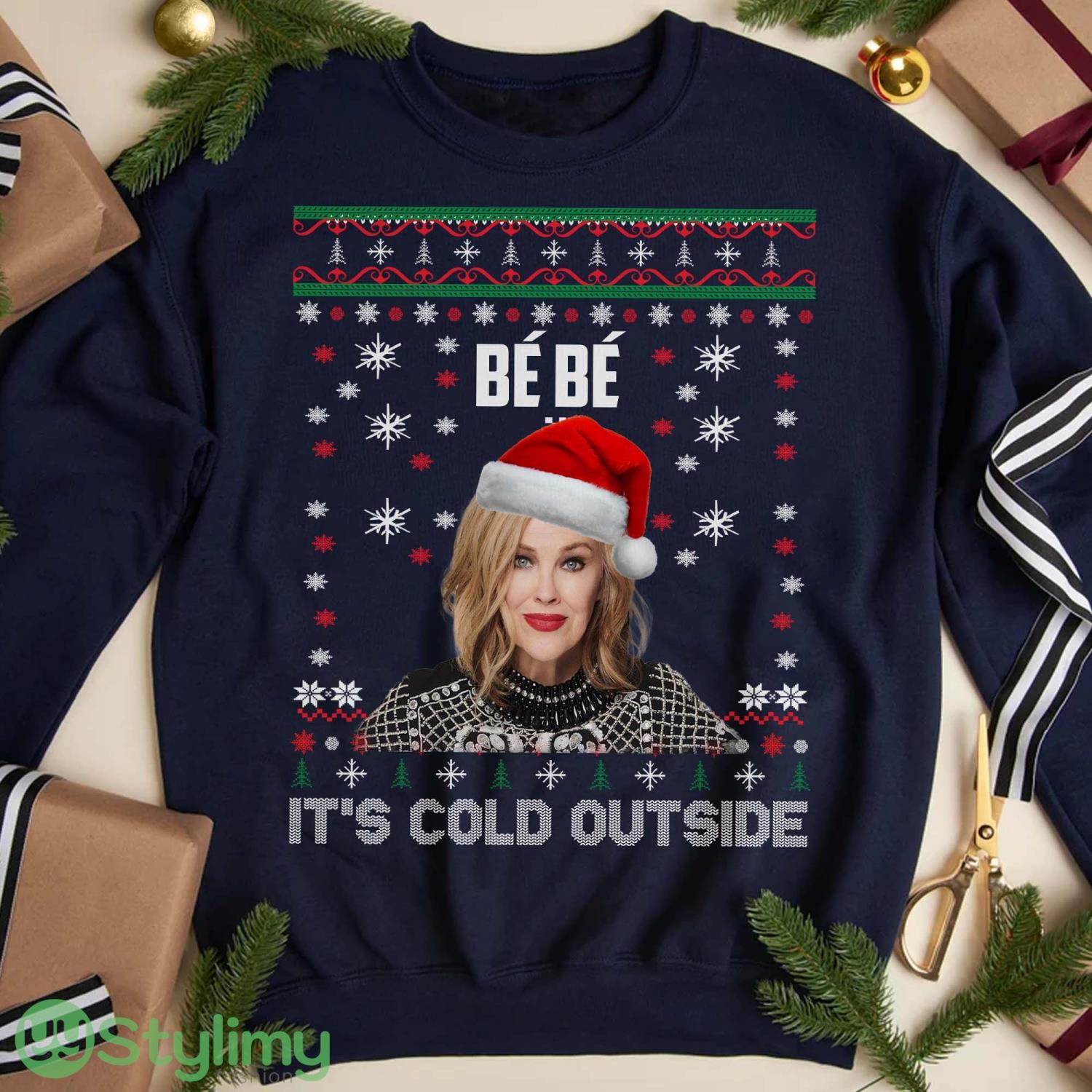 Moira Rose Bebe It's Cold Outside Ugly Christmas Sweatshirt 3 moira rose bebe its cold outside ugly christmas sweatshirt