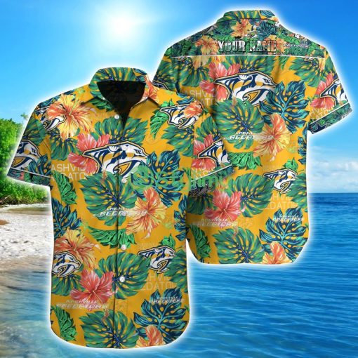 Nashville Predators NHL Custom Name Hawaiian shirt Aloha Summer Gift