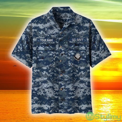 Navy Custom Name US Veteran Hawaii Shirt Gift For Men And Women - Navy Custom Name US Veteran Hawaii Shirt Gift For Men And Women