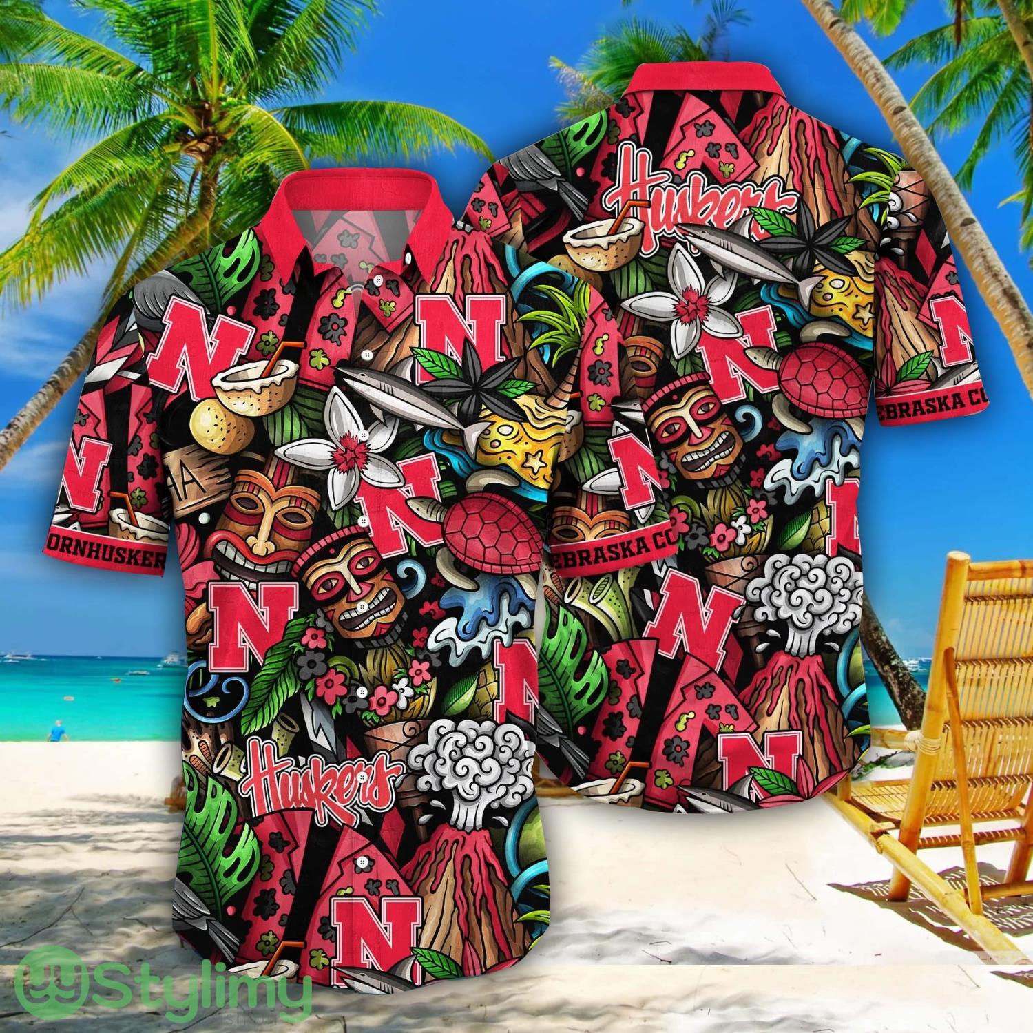 Nebraska Cornhuskers NCAA2 Flower Aloha Summer Hawaii Shirts 1 Nebraska Cornhuskers NCAA2 Flower Aloha Summer Hawaii Shirts Product Photo 1