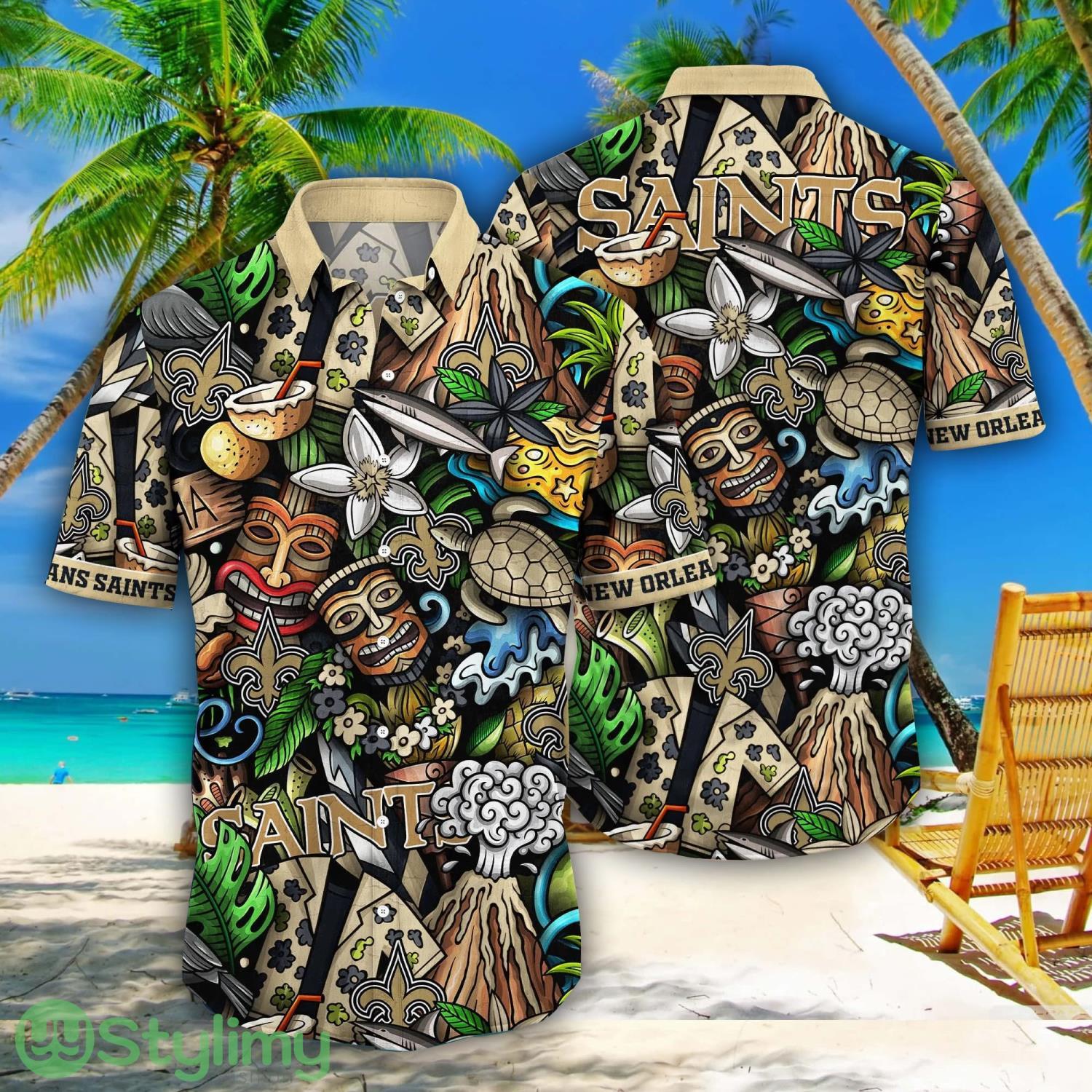 New Orleans Saints NFL Flower Aloha Summer Hawaii Shirts 1 New Orleans Saints NFL Flower Aloha Summer Hawaii Shirts Product Photo 1