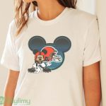 NFL Cleveland Browns Mickey Mouse Disney Football T Shirt T Shirt - White Sweatshirt