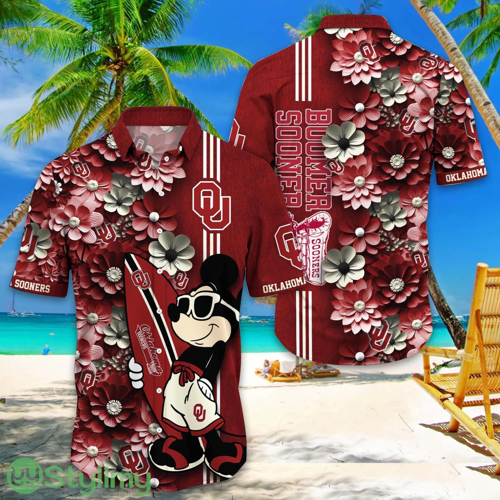 Oklahoma Sooners Hawaiian Shirt Mickey Love Surfing Trending Summer Gift 2 Oklahoma Sooners Hawaiian Shirt Mickey Love Surfing Trending Summer Gift Product Photo 1