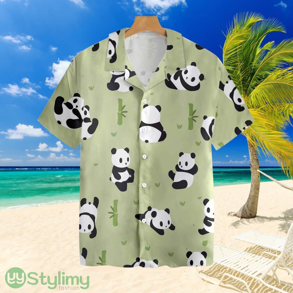 Panda Leaf Pattern Hawaiian Shirt For Men And Women 2 Panda Leaf Pattern Hawaiian Shirt For Men And Women Product Photo 1