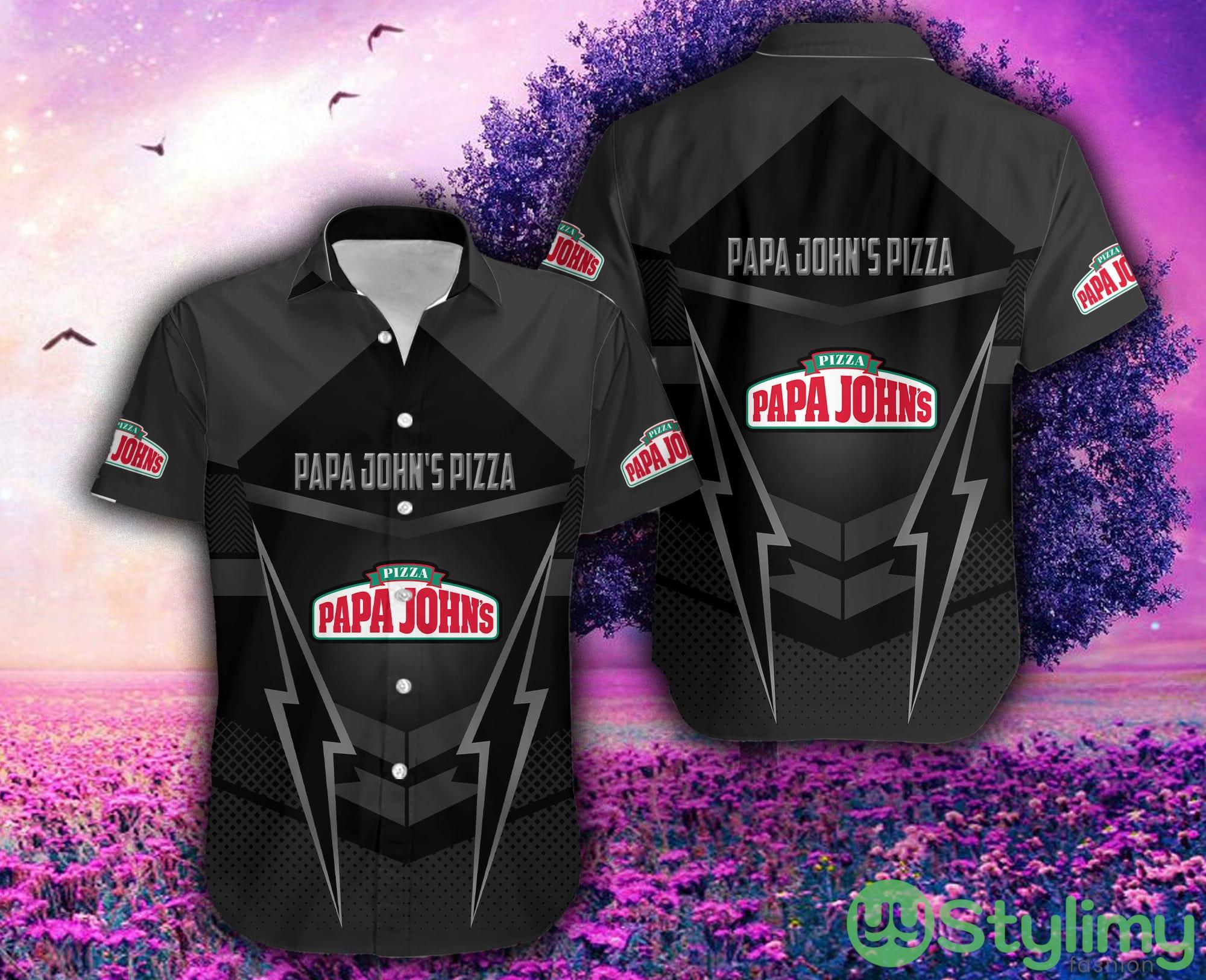 papa john's pizza Logo Tropic 3D Hawaiian Shirt Gift For Men Women 2 papa johns pizza logo tropic 3d hawaiian shirt gift for men women