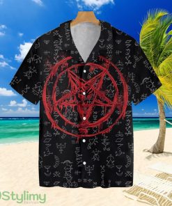 Pentagram And Goat Skull Satanism Hawaiian Shirt For Men And Women Product Photo 1