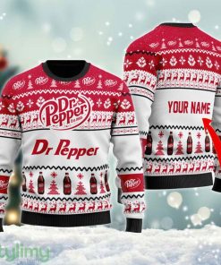Personalized Name Dr Pepper Est 1885 Ugly Christmas Sweater Cute Christmas Gift For Family Product Photo 1