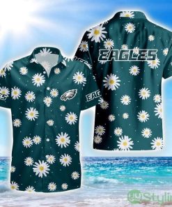 Philadelphia Eagles Daisy Flower All Over Print Hawaiian Shirt Product Photo 1