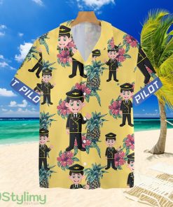 Pilot Pineapple Seamless Pattern Hawaiian Shirt For Men And Women Product Photo 1