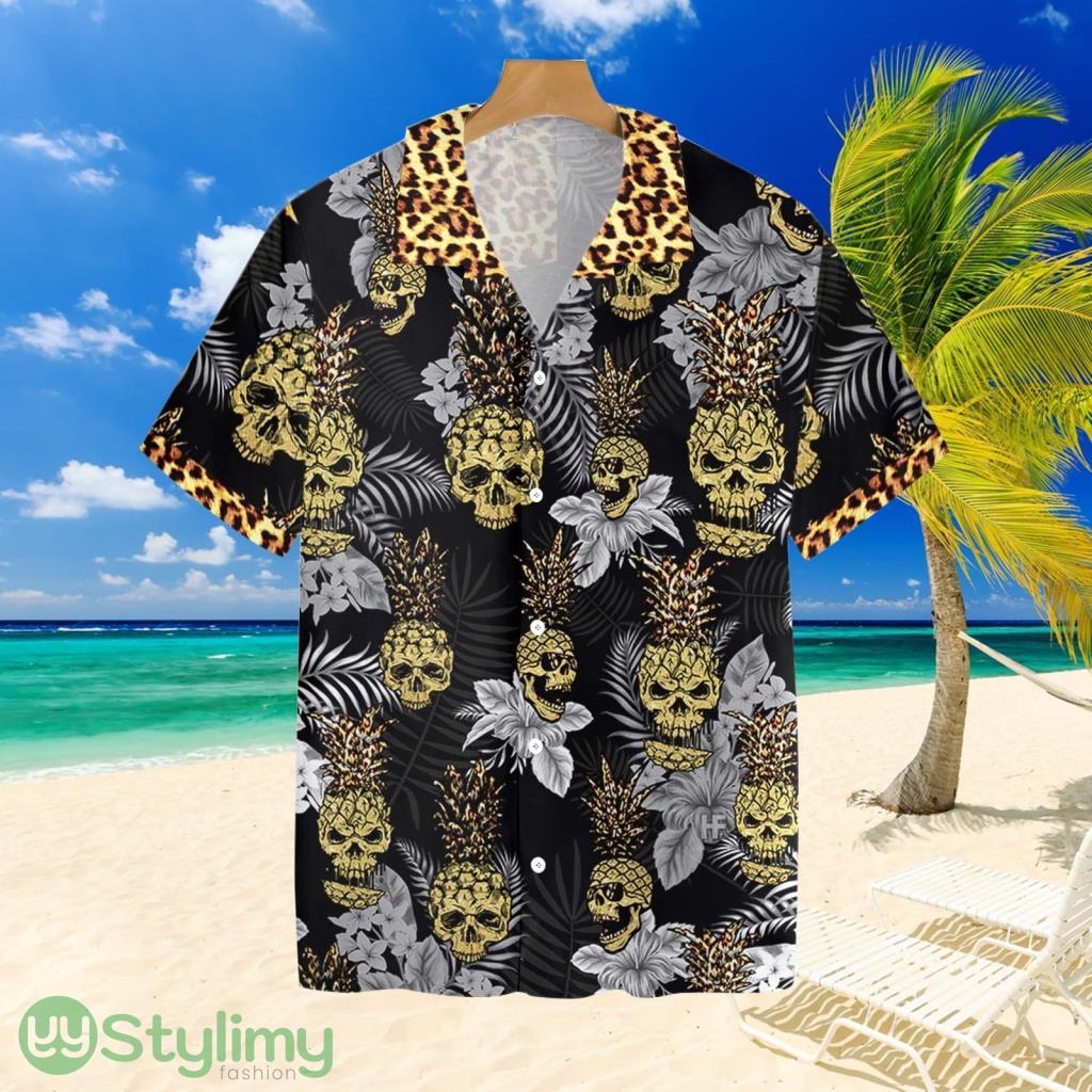 Pine Apple Skull Leopard Tropical Hawaiian Shirt For Men And Women 2 Pine Apple Skull Leopard Tropical Hawaiian Shirt For Men And Women Product Photo 1