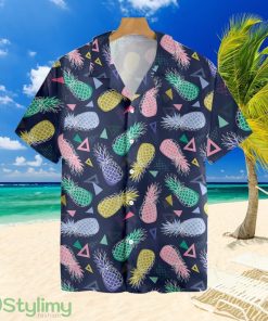 Pineapple Fruits In Memphis Style Hawaiian Shirt For Men And Women Product Photo 1