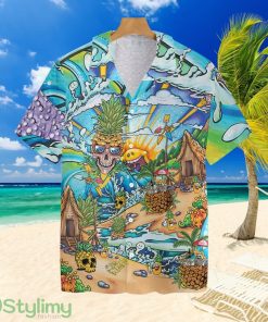 Pineapple Skull Beach Hawaiian Shirt For Men And Women Product Photo 1