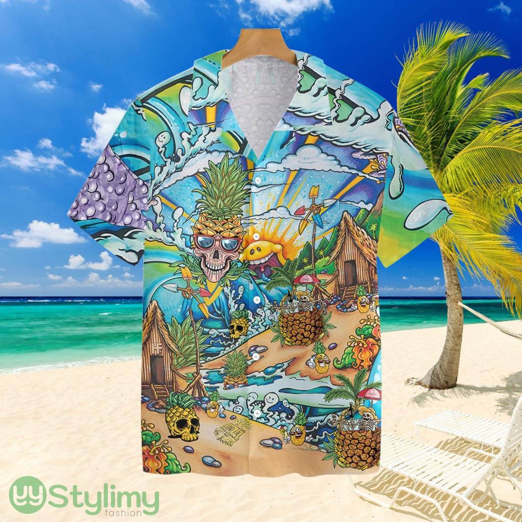 Pineapple Skull Beach Hawaiian Shirt For Men And Women 2 Pineapple Skull Beach Hawaiian Shirt For Men And Women Product Photo 1